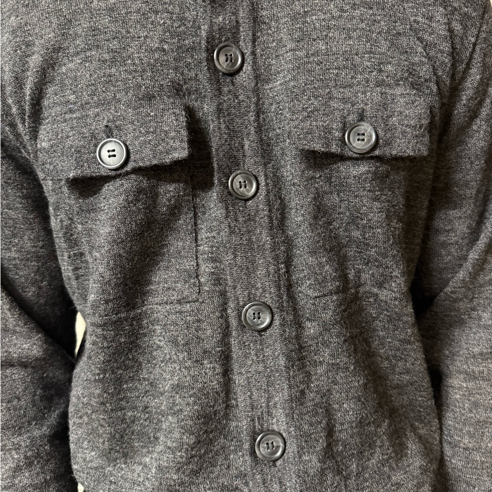 Men's Gray Cardigan Sweater